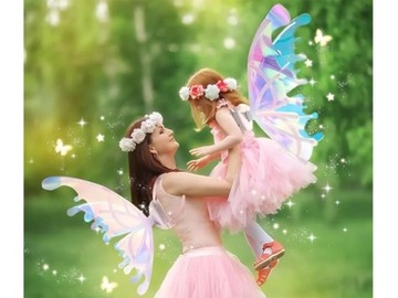 Сказочные крылья для бабочки, эльфа, феи Светящиеся светодиодные крылья ZA5001