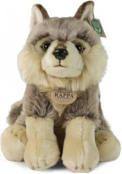 MASKOTKA WILK REALISTYCZNY SIEDZĄCY WOLF 30cm