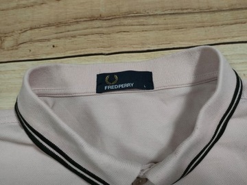 FRED PERRY Koszulka Polo Męska Róż Logowana r. L