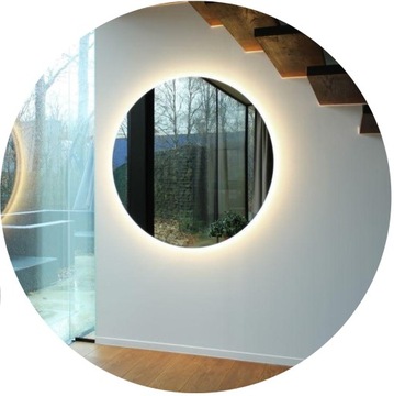 Lustro z podświetleniem LED koło okrągłe 110 cm