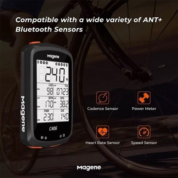 Велосипедный компьютер Magene C406 Bluetooth ANT+ GPS