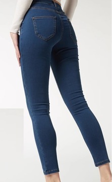 CALZEDONIA spodnie SLIM FIT SUPER SOFT DENIM jeansy damskie rurki S - 36