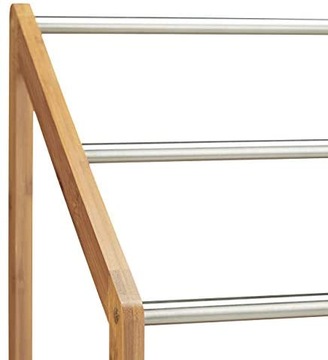 Relaxdays Wieszak na ręczniki bambusowe 3 drążki (177)