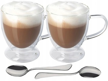 2x SZKLANKA TERMICZNA KAWA HERBATA 250ml+ ŁYŻECZKA