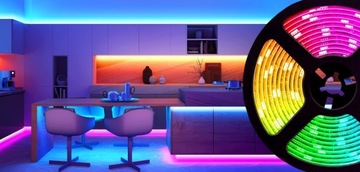 STRIP Светодиодная лента 5м RGB 230В 12В водонепроницаемая IP65 - светодиоды 270 диодов SMD 5050