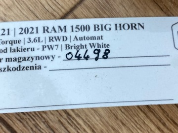 GUM. DORAZ ABSORBÉR DODGE RAM 1500 2019+