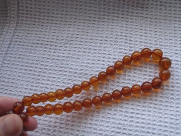 Колье из натурального янтаря Винтажные бусы 48 см