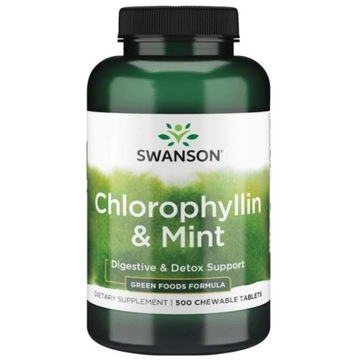 Tabletki Swanson Health Products 500 szt. CHLOROFIL z miętą