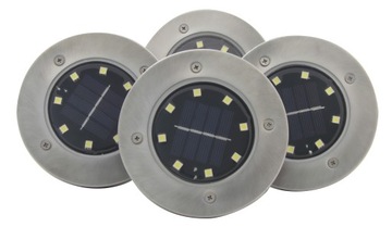 4x LAMPA LED SOLARNA CZUJNIK OGRODOWA ZEWNĘTRZNA