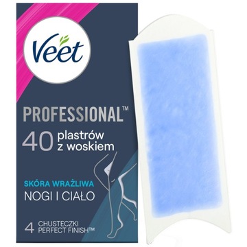 VEET Professional Plastry do depilacji wrażliwa 40