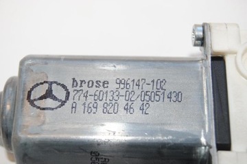 MERCEDES W245 B160 2011 MOTOR ZVEDAČ OKNO ZADNÍ PRAVÉ A1698204642