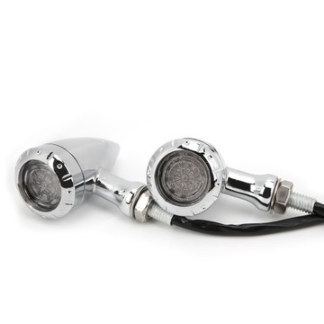 2шт мотоцикл светодиодный указатель поворота ретро желтый