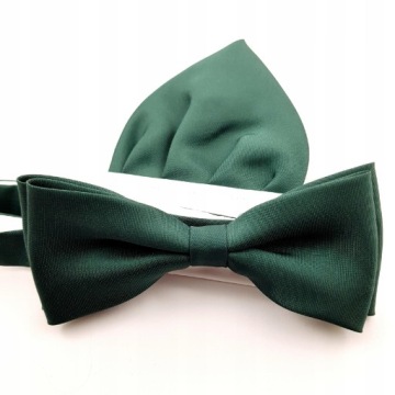 ТЕМНО-ЗЕЛЕНЫЙ ГАЛСТУК-БАБОЧКА С КАРМАНОМ В Клетку