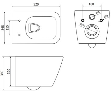MEXEN CUBE УНИТАЗ СИДЕНЬЕ БЕЗОБОДКИ СИДЕНЬЕ SLIM ДЮРОПЛАСТ
