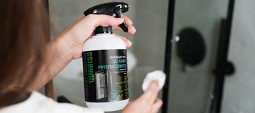 Naturalny Środek do Mycia Zacieków Osadów z Kabin Prysznicowych Armatury