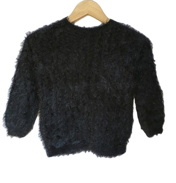 Sweter Włochaty Zara 122 cm 7 Włochacz Granatowy