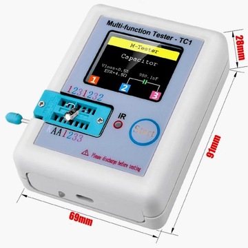 МУЛЬТИМЕТР ТЕСТЕР КАТУШЕК ТРАНЗИСТОРОВ ДИОДНЫХ КОНДЕНСАТОРОВ КАБЕЛЬ LCR-T7