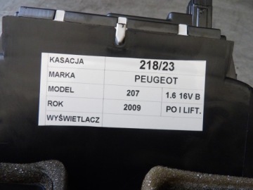 Дисплей Peugeot 207 9665989780-01 NS1044465 1825269