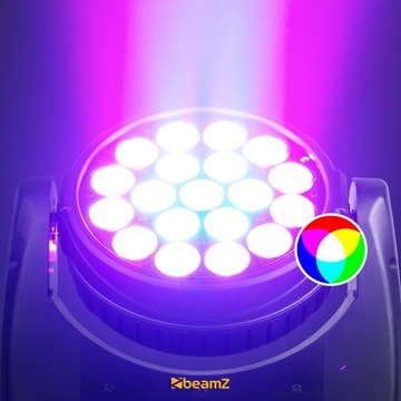 Профессиональная движущаяся головка RGBW LED DMX Beamz