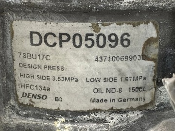 BMW 5 GT F07 N20 KOMPRESOR KLIMATIZACE 43710069903D