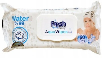 CHUSTECZKI NAWILŻANE WODĄ Aqua Wipes 60 szt.
