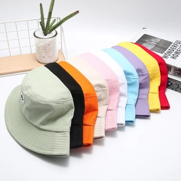 Fashion Women Bucket Hat New Candy Colors Smile Face Sun Hat Outdoor