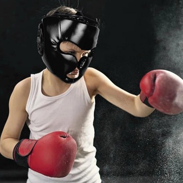 Nakrycie głowy bokserskie Grappling Lekkie Mma Czarne S