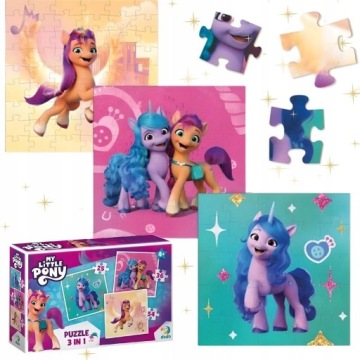Pěkné Puzzle pro skládání My Little Pony Poníci Pro Holčičku Set 3v1