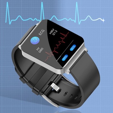 Inteligentny zegarek Krokomierz Kalorie Fitness Srebrny