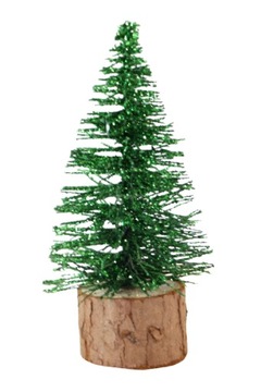 FIGURKA CHOINKA DEKORACJA ŚWIĄTECZNA BROKACONA