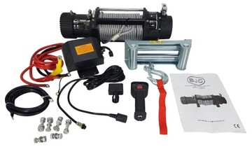 WYCIĄGARKA WINCH DO LAWETY 12V STAL 12000LBS 28M