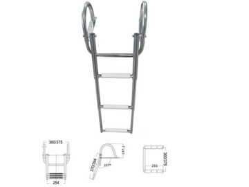 DRABINKA TELESKOPOWA 4 STOPNIE Z PODESTEM