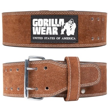 SKÓRZANY PAS DO PODNOSZENIA CIĘŻARÓW NA SIŁOWNIE GORILLA WEAR 4INCH L/XL