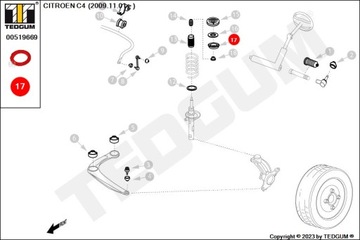 Tedgum 00519669 Пружинная пластина 00519669 00519669