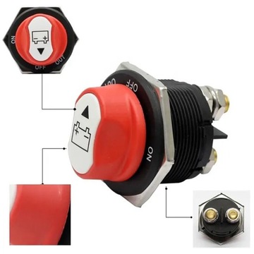 HEBEL GŁÓWNY WYŁĄCZNIK PRĄDU 200A 12V-32V zdejmowane pokrętło 12V 24V