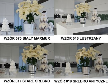 Doniczka DEKOR śr. 21 cm kolor biały marmur