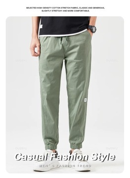OUSSYU Brand Autumn Cotton Ankle Length Pants Men