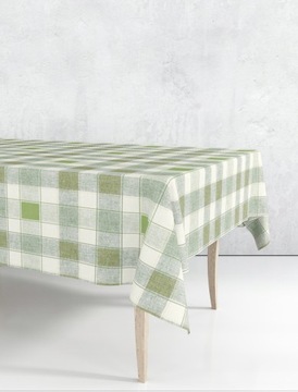 CERATA NA STÓŁ OBRUS ZIELONA KRATKA 130x140