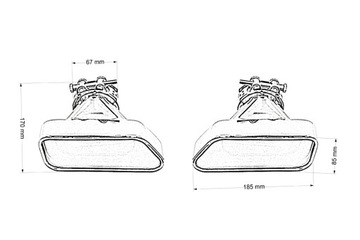 KONCOVKA TLUMIČE 185X85MM VSTUP 67MM BMW F10