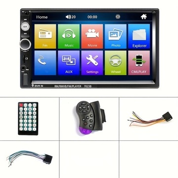 7-дюймовый сенсорный HD-экран Автомобильный радиоприемник Стерео 2 Din Автомобильный