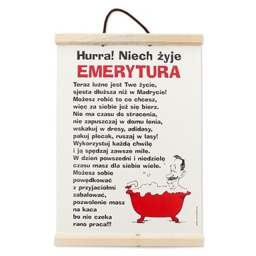 DYPLOM prezent na EMERYTURĘ dla emeryta