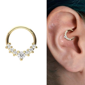 СЕРЬГИ-КЛИКЕР С ЗОЛОТОМ ЦИРКОНИЯ 1,2/8