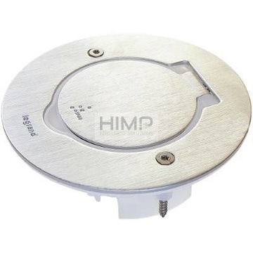 Pokrywa gniazda podłogowego okrągła INOX