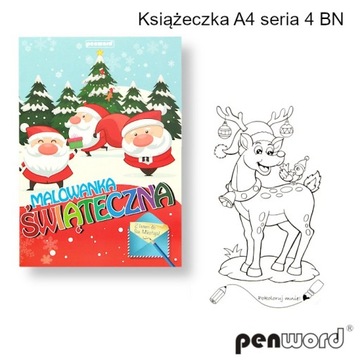 Kolorowanka świąteczna z listem do Mikołaja (E)
