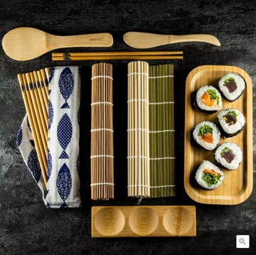 ZESTAW DO SUSHI BAMBUS ROBIENIA PODAWANIA 5 OSÓB