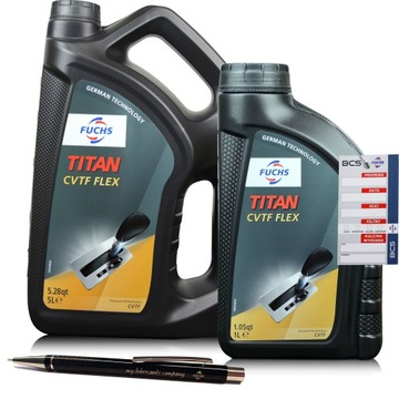 6 LITRÓW FUCHS TITAN CVTF FLEX OLEJ DO SKRZYŃ BEZSTOPNIOWYCH 6L