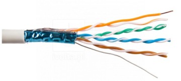 KABEL INTERNETOWY FTP KATEGORIA 5E PVC 100% CU 1 MB SKRĘTKA NA METRY