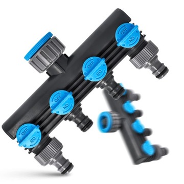 Распределитель крана с 4-ходовым ходом | Водяной шланг Cellfast с четырехрезьбовым соединением 1 дюйм 3/4 дюйма