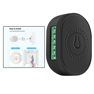 Мини-модуль интеллектуального выключателя света для Tuya 16A черный