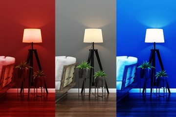 5 МОЩНЫХ ЦВЕТНЫХ СВЕТОДИОДНЫХ ЛАМП E27 RGB, УПРАВЛЯЕМЫХ С ПУЛЬТА ДИСТАНЦИОННОГО УПРАВЛЕНИЯ, 16 ЦВЕТОВ + БЕЛЫЙ